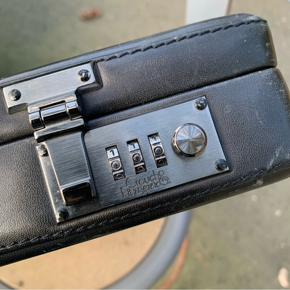 Classic Vintage Leather Combination Briefcase -  CROUCH & FITZGERALD 16x13x3 - Picture 5 of 13